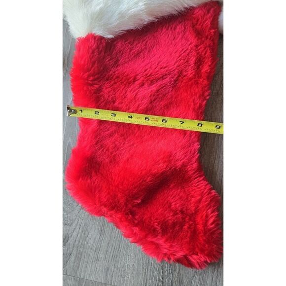 Lot of 2 - Target Christmas Holiday Stockings - Faux Fur Extra Plush NOS - Picture 5 of 7